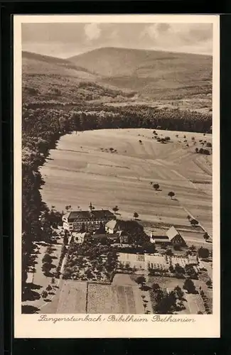 AK Langensteinbach, Bibelheim Bethanien vom Flugzeug aus