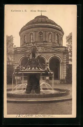 AK Karlsruhe i. B., Klose Brunnen