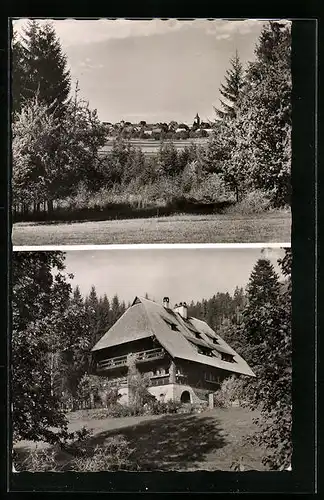 AK Neubulach /Schwarzw., Gasthof und Pension zum Hirsch, Ortsansicht