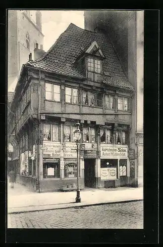 AK Hamburg, Pferdemarkt, das älteste Haus