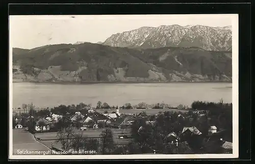 AK Nussdorf a. Attersee, Ortspartie aus der Vogelschau