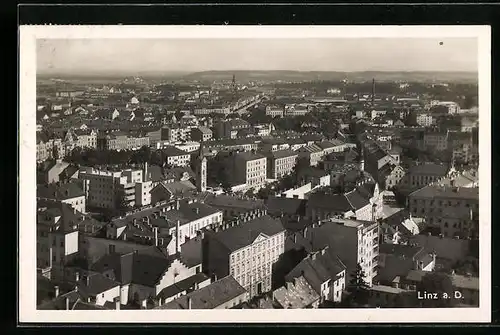 AK Linz a. D., Totalansicht aus der Vogelschau