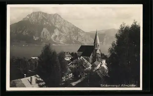 AK Altmünster, Ortsansicht mit Kirche