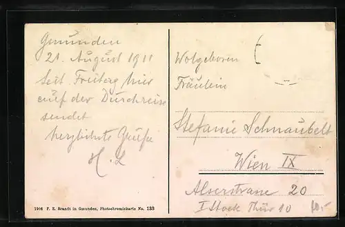 AK Gmunden, Totalansicht mit Kirche