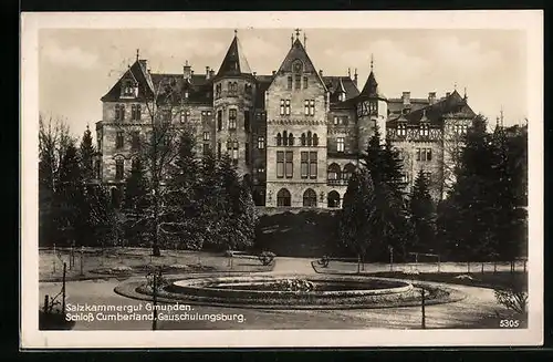 AK Gmunden, Salzkammergut, Schloss Cumberland, Gauschulungsburg