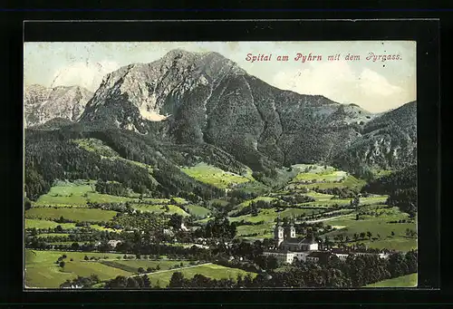 AK Spital am Pyhrn, Ortspartie und Stift mit dem Pyrgass