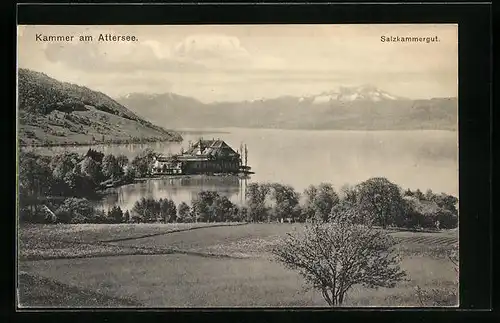 AK Kammer am Attersee, Salzkammergut, Uferpartie