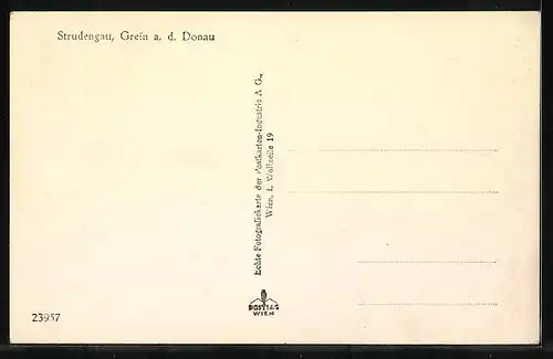 AK Grein a. d. Donau /Strudengau, Uferpartie mit Kirche und Dampfer