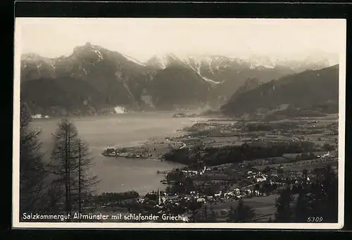 AK Altmünster, Salzkammergut, Teilansicht mit schlafender Griechin