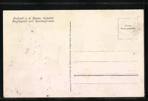 AK Aschach a. d. Donau, Teilansicht, Fliegeraufnahme