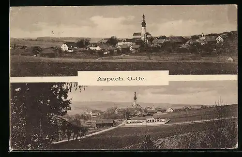 AK Aspach, Totalansichten aus der Ferne