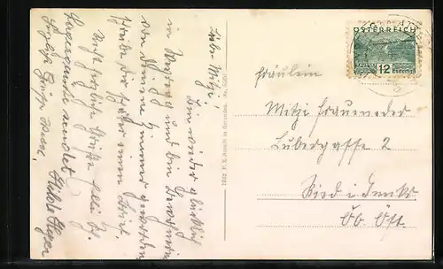 AK Weyregg am Attersee, Totalansicht mit Waldlandschaft