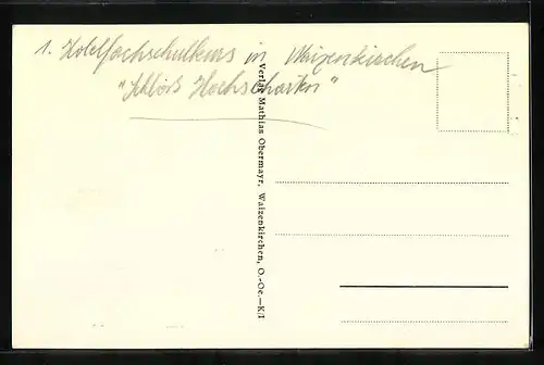 AK Waizenkirchen, Schloss Weidenholz, Marktplatz mit Kirche