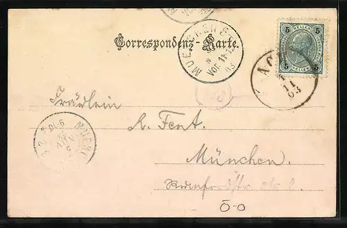 AK Ach, Uferpartie mit Brücke