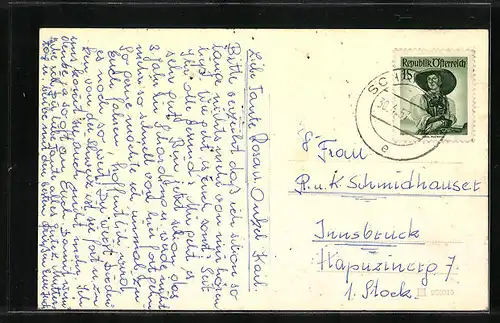 AK Schärding a. Inn, Grünanlage mit Kurhaus