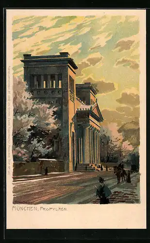 Künstler-AK Zeno Diemer: München, Propyläen