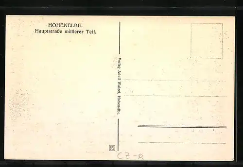 AK Hohenelbe, Hauptstrasse mittlerer Teil