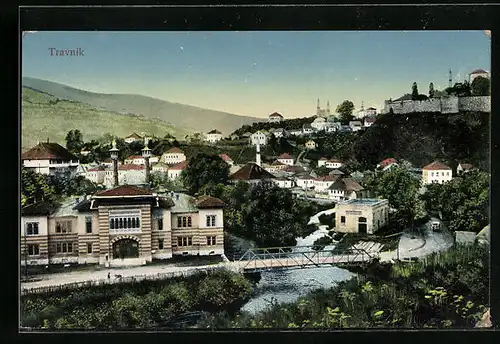 AK Travnik, Teilansicht der Ortschaft