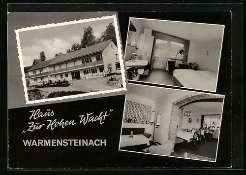 AK Warmensteinach /Fichtelgebirge, Hotel Haus zur Hohen Wacht