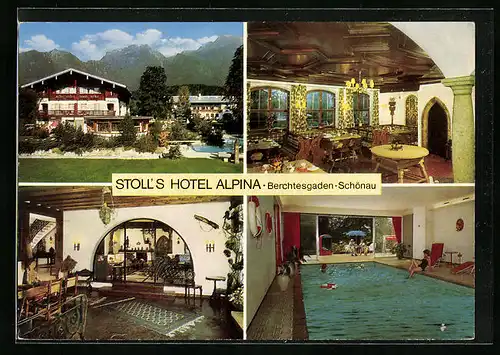 AK Berchtesgaden-Schönau, Stolls Hotel Alpina, Hallenbad