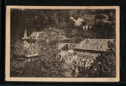 AK Bad Freyersbach, Ortspartie im Sonnenschein