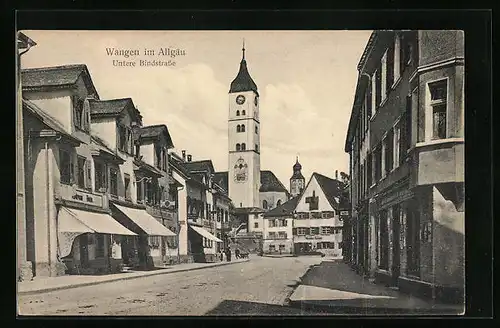 AK Wangen im Allgäu, Partie in der unteren Bindstrasse