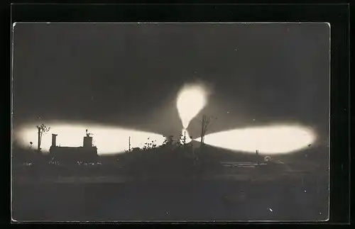 Foto-AK Hamburg-Neuengamme, Aufnahme der Gasexplosion 1910