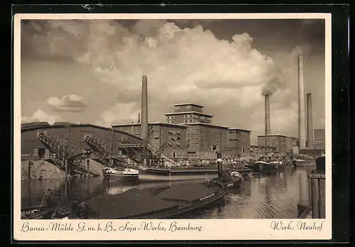 AK Neuhof / Wilhelmsburg, Soja-Werke der Hansa-Mühle GmbH