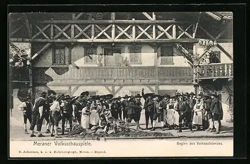 AK Meran, Meraner Volksschauspiele - Beginn des Volksaufstandes