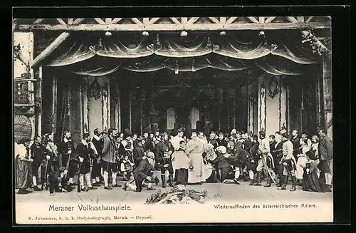 AK Meran, Meraner Volksschauspiele - Wiederauffinden des österreichischen Adlers