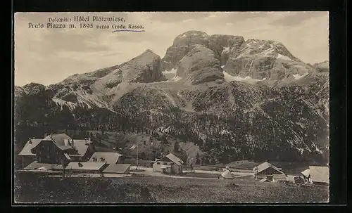 AK Prags, Hotel Plätzwiese aus der Vogelschau