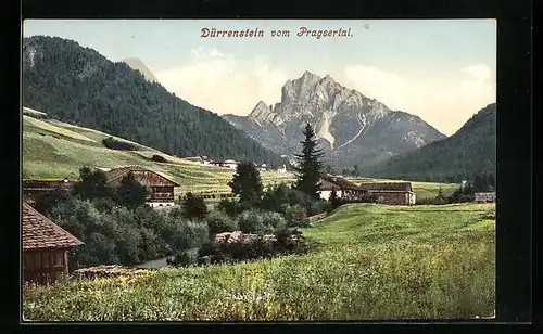 AK Dürrenstein, Ortsansicht vom Pragsertal