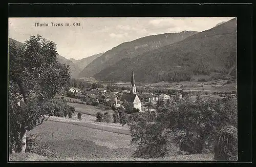 AK Maria Trens, Gesamtansicht mit Feldern