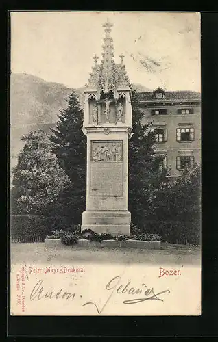 AK Bozen, Peter Mayr-Denkmal