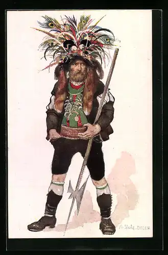 Künstler-AK Meran, Meraner Saltner