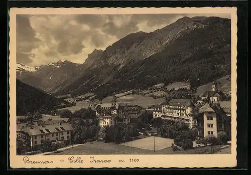 AK Colle Isarco /Brennero, Ortsansicht gegen das Gebirge