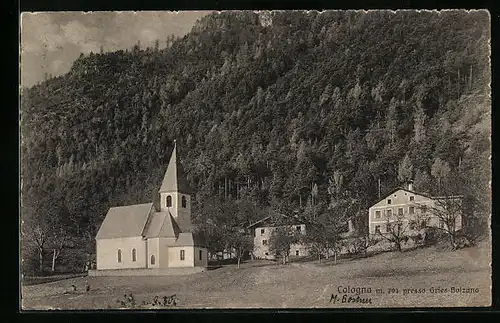 AK Cologna presso Gries-Bolzano, Ortspartie mit Kirche