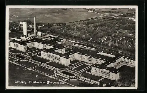 AK Freiburg, Die Kliniken, vom Flugzeug aus