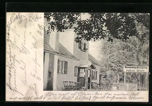 AK Oberdill, Gasthaus Jagdhaus mit Garten