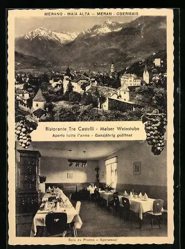 AK Meran, Restaurant Maiser Weinstube, Speisesaal