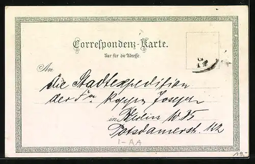 Lithographie Gossensass, Totalansicht mit Kirche