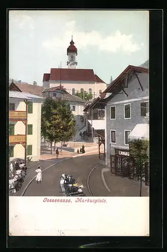 AK Gossensass, Strassenpartie am Markusplatz