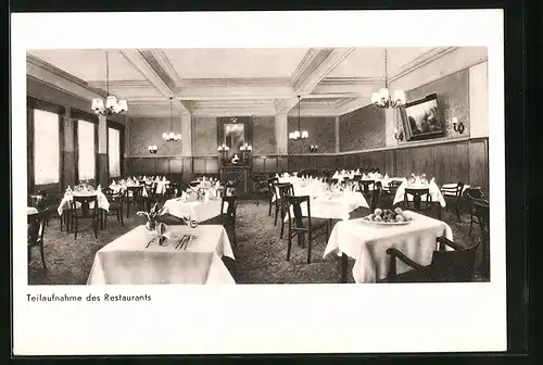 AK Minden i. W., Hotel König von Preussen, Restaurant