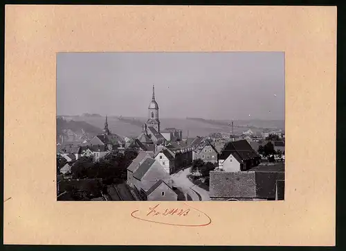 Fotografie Brück & Sohn Meissen, Ansicht Rosswein, Blick über den Ort zur Kirche