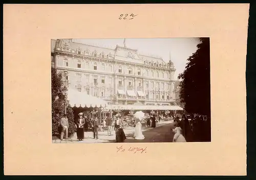 Fotografie Brück & Sohn Meissen, Ansicht Karlsbad, Grand Hotel Pupp mit Restaurant