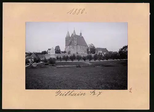 Fotografie Brück & Sohn Meissen, Ansicht Geithain, Nikolaikirche, Pfarre & Damm-Mühle