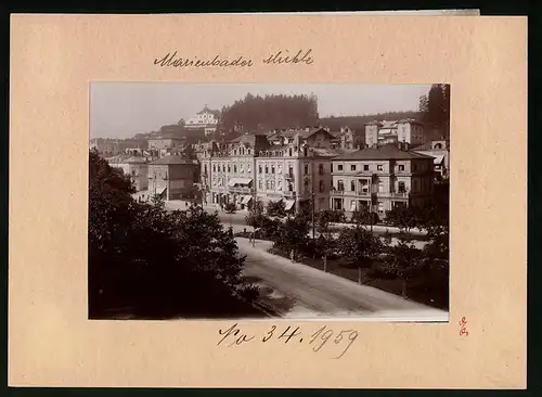 Fotografie Brück & Sohn Meissen, Ansicht Marienbad, Strasse an der Marienbader Mühle
