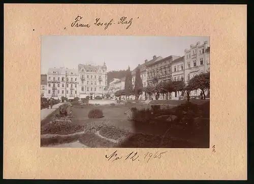 Fotografie Brück & Sohn Meissen, Ansicht Marienbad, Franz-Joseph-Platz