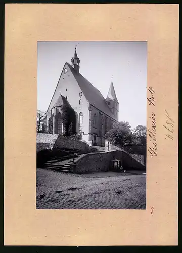 Fotografie Brück & Sohn Meissen, Ansicht Geithain, Aufgang zur Nikolaikirche