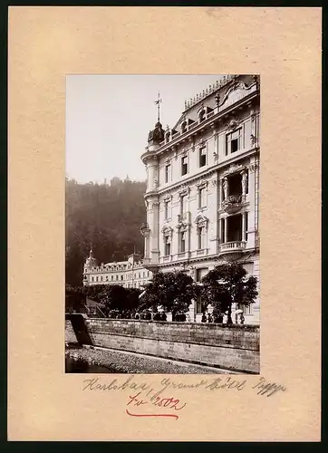 Fotografie Brück & Sohn Meissen, Ansicht Karlsbad, Grand Hotel Pupp